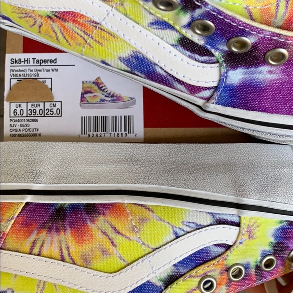 VANS SK8-HI TAPERED WASHED TIE DYE/TRUE WHITE WMNS - Picture 4 of 16